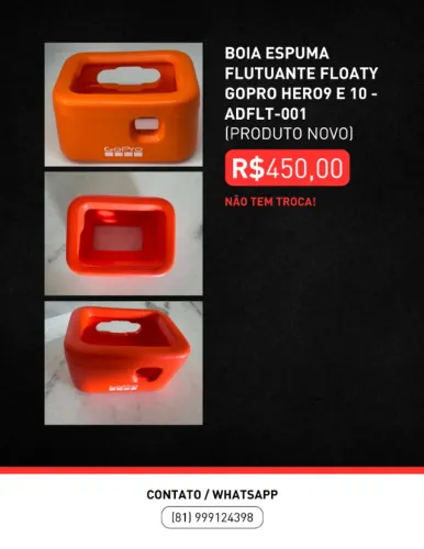 BOIA ESPUMA FLUTUANTE FLOATY GOPRO HERO 9 E 10 - ADFLT - 001