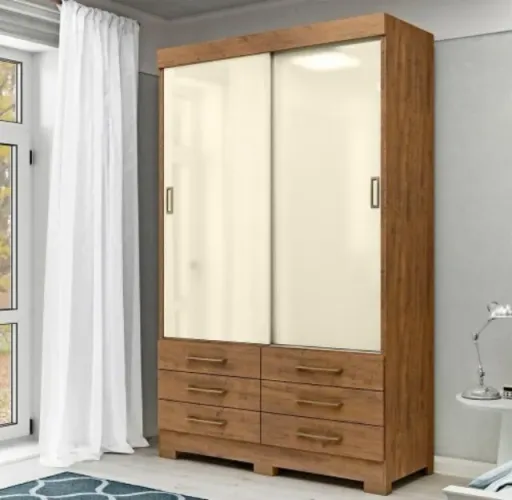 Guarda Roupa 2 Portas 6 Gavetas Novo Varios Modelos
