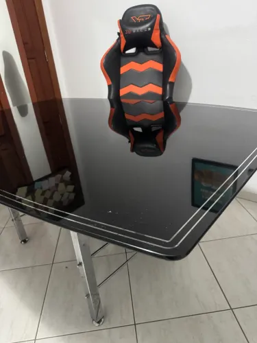 Mesa Preta Vidro Grosso