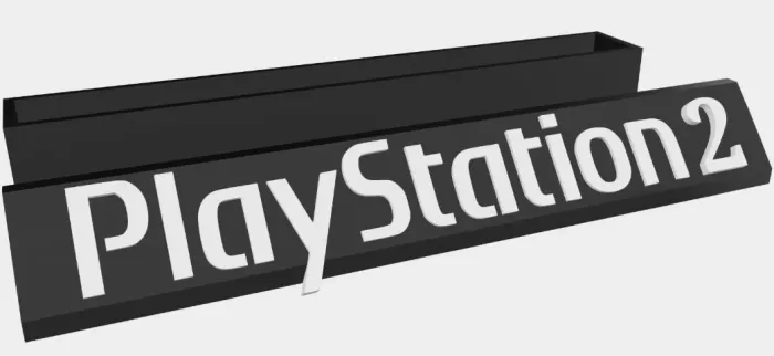 Base Vertical de Playstation 2 slim com abertura para memory card e HD externo PS2 Slim