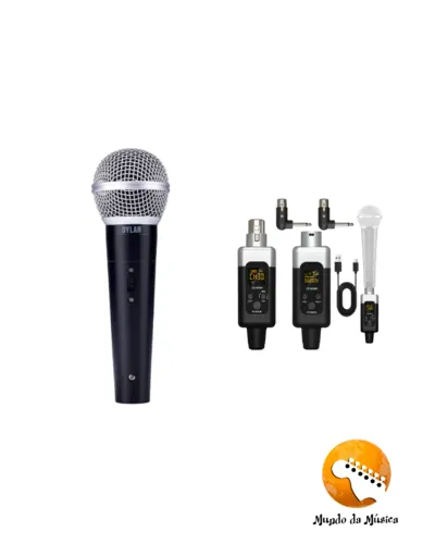 Transmissor Receptor,Alcance de 30 metros + Microfone SMD-58 PLUS IGREJA, BANDA, PALESTRA
