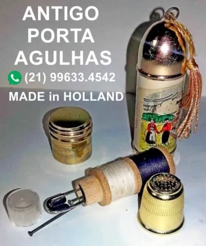 Antigo porta-agulhas holandês.Perfeito.Anos 1960.