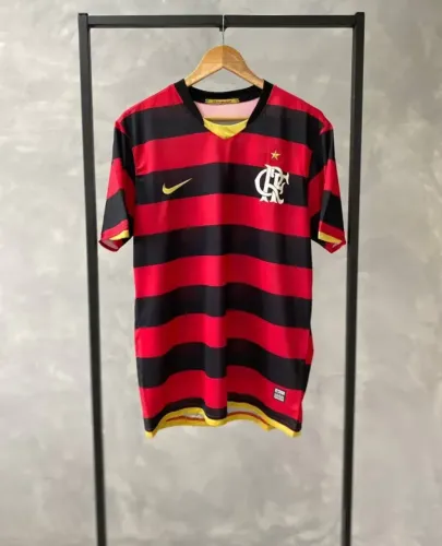 Camisa do Flamengo 2009 Retrô - Mandante - Vermelha e Preta
