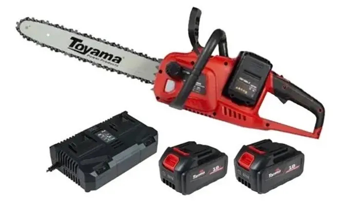 Motosserra bateria 18v 2 baterias carregador sobre 16 toyama
