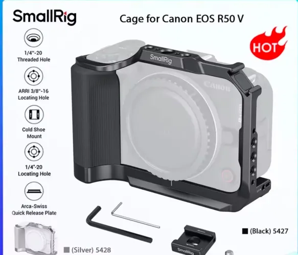 Smallring canon r50v com handle completo lacrado