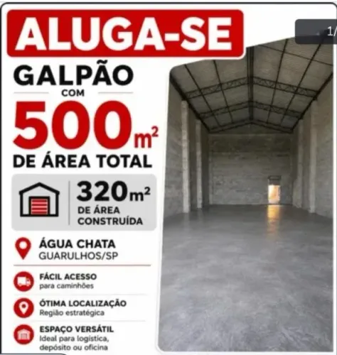 Galpão para alugar, 320 m² - Água Chata - Guarulhos/SP