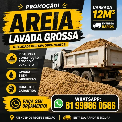 Areia Lavada grossa 12m