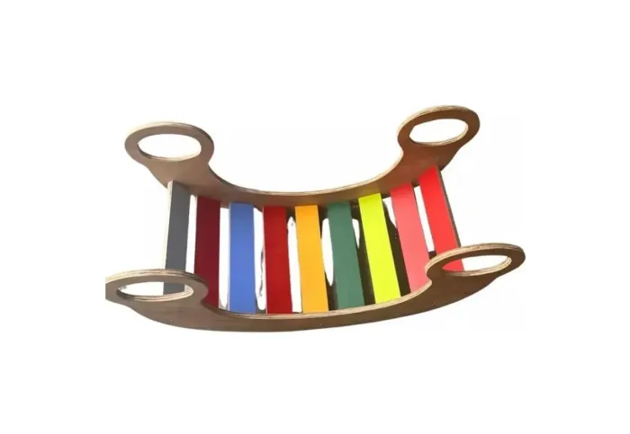 Brinquedo montessori em madeira gangorra 