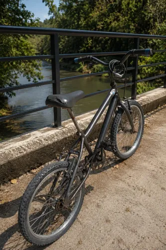 Bicicleta Aro 20 Estilo BMX Preta - Boa para Uso ou Reforma