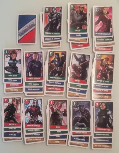 Jogo de Cartas Marvel Guerra Civil (Estilo Super Trunfo)