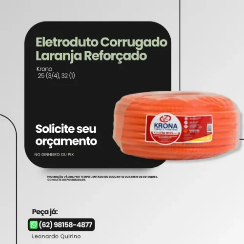 Eletroduto de PVC Corrugado Reforçado Flexível (Laje)
