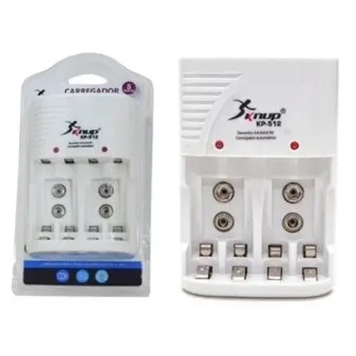 Carregador De Pilhas Aa Aaa 9V Kp-512