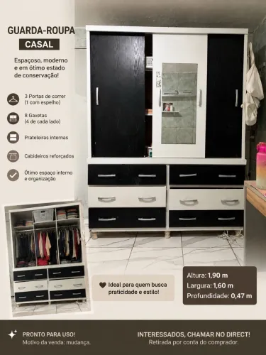 Guarda Roupa 100% madeira