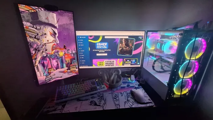 KIT COM 2 MONITORES DELL IPS ? 24? 100 Hz + 22? 60 Hz