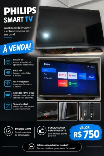 Vendo smartv semi nova!!