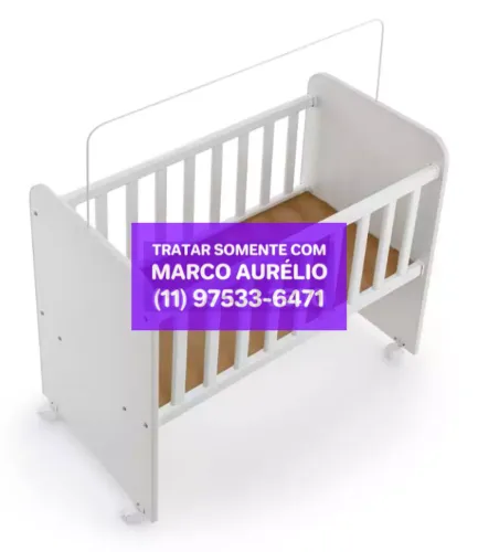 Berço com Colchão Impermeável MDP Branco D20 Novo na Caixa - R$ 200