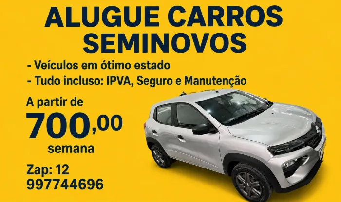 Aluguel de automóveis para aplicativo