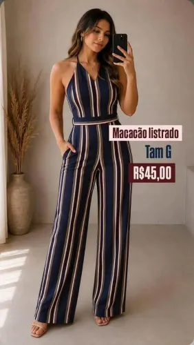 Macacão listrado 