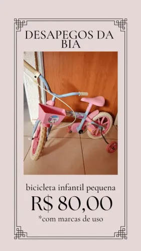 Bicicleta infantil feminina 