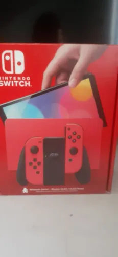 Switch Oled Edição Mario Vermelho 