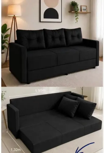 SOFÁ CAMA CASAL DUPLA UTILIDADE, PREÇO DE FÁBRICA R$849,99 À VISTA! CONTATO *
