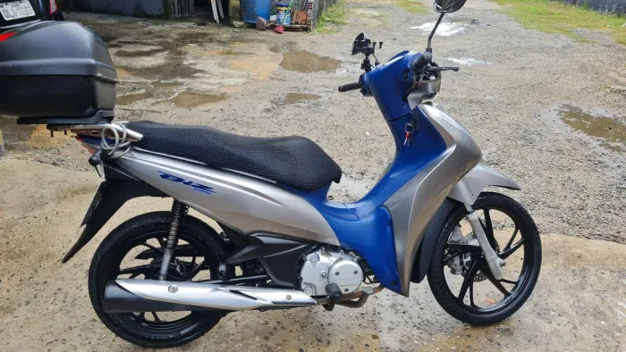 Honda biz 125 2020 prata e azul