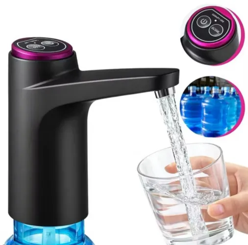 Bomba Elétrica Recarregável USB para Galão de Água 5L, 10L e 20L - Prática e Portátil