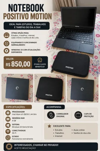 Notebook Positivo Motion- R$ 850
