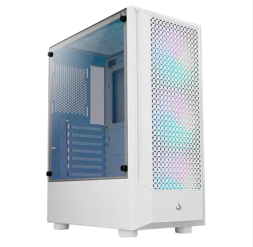 Gabinete Rise Mode Wave White ARGB - 3 Fans Inclusas 