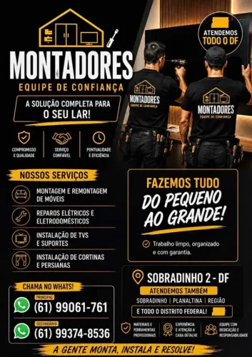 MONTADOR DE MÓVEIS , EM TODO DF , FAÇA JÁ SEU ORÇAMENTO !!!