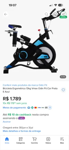 Bicicleta Ergométrica 13 kg super nova e preço bom
