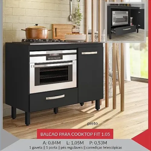 Balcão 1,05 com Cooktop Itatiaia- Promoção