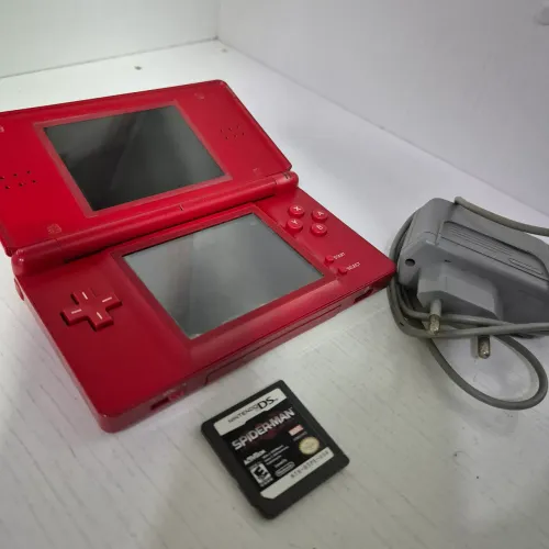 Nintendo DS Vermelho + carregador + jogo Spiderman
