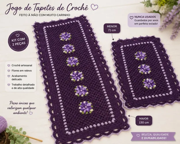 Kit tapete de crochê