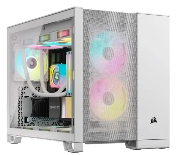 Gabinete Corsair 2500d M-ATX branco sem fans, novo sem uso, parcelo no cartão!