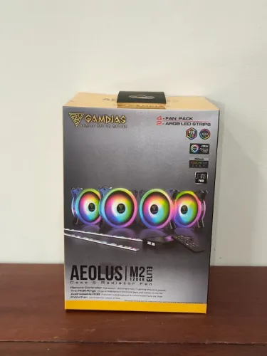 Kit 4 Fans Gamdias RGB c/ Fita LED - Lacrado