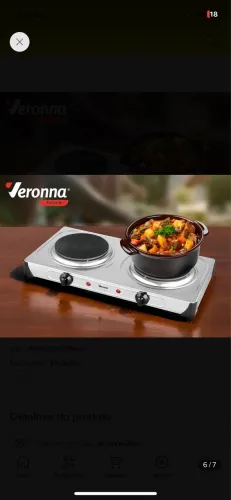 Forno elétrico de Mesa Portátil cooktop 2 bocas 220w - Marca verona