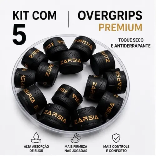 KIT - 5 OVERGRIP BEACH TENNIS (ZARSIA)