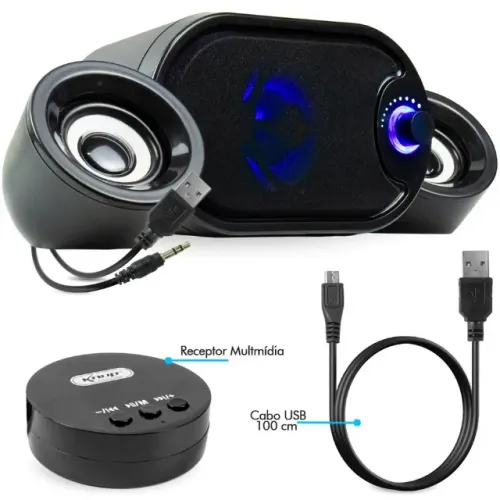 Caixa de som 2.1 Subwoofer com Bluetooth pc e celular 