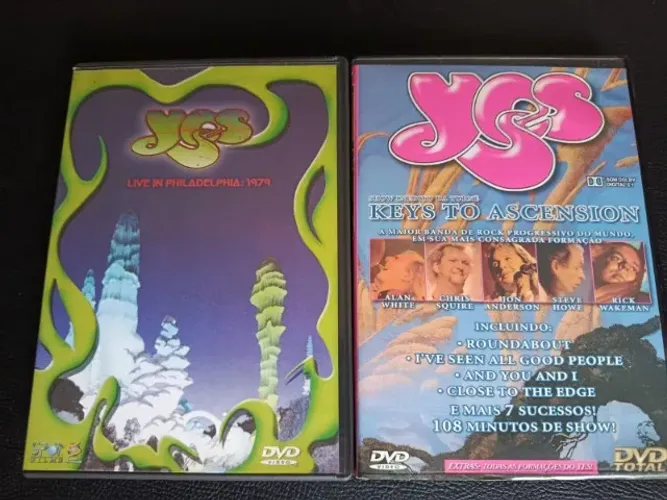 2 DVD's Yes: Yes live in Philadelphia 1979 + Keys to ascension c/ mais consagrada formação