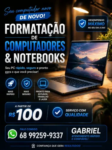Formatação de Notebooks e Computadores