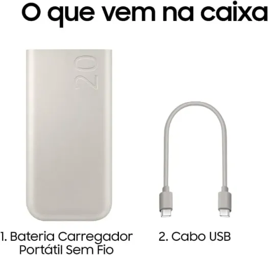 Bateria Samsung Carregador Portatil 3x USB-C 20000mAh Super Rapida 45W Powerbank