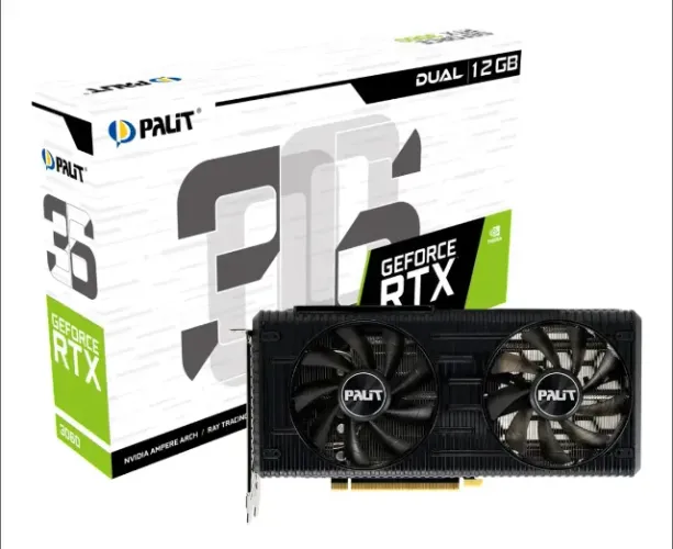 PLACA DE VIDEO PALIT GEFORCE RTX 3060 DUAL 12GB GDDR6 192 BITS