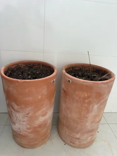 2 Vasos de barro grande para jardim, varanda, interior