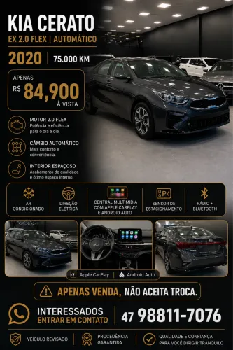Kia Motors Cerato EX 2.0 16V Flex AUT 2020