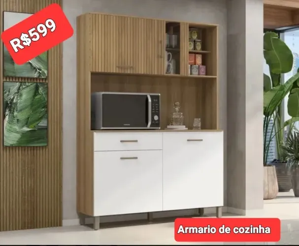 ARMÁRIO DE COZINHA NOVOS MESMO MODELO DA FOTO FAÇO ENTREGA PAGAMENTO SÓ NO ATO DA ENTREGA