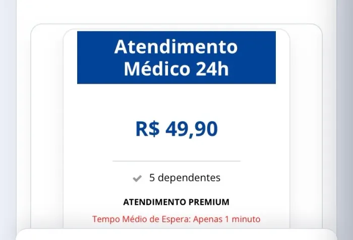 Atendimento médico 24hs