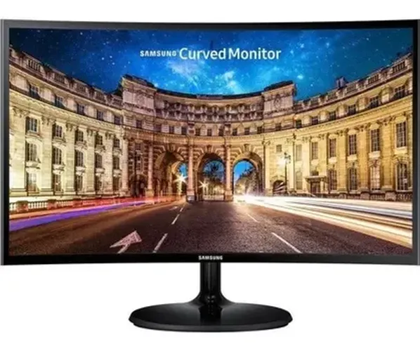 Monitor Curvo 24'' Full Hd Freesync C24f390fh Samsung Cor Preto