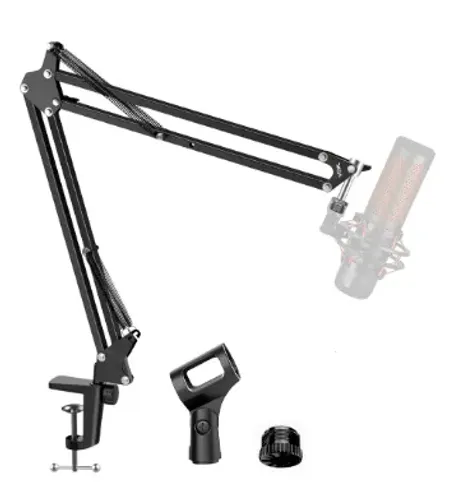 Braço Articulado Suporte Voik Microfone Profissional HyperX, Fifine, e Condensador