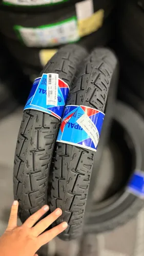 Pneu dianteiro 80/100r18 Vipal St300 uso c/ camara CG TITAN FAN
